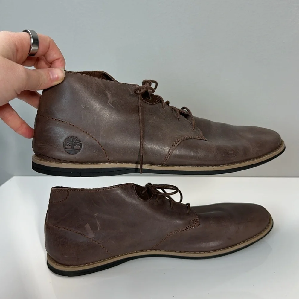 Timberland Revenia Brown Leather Chukka Boots Size 10